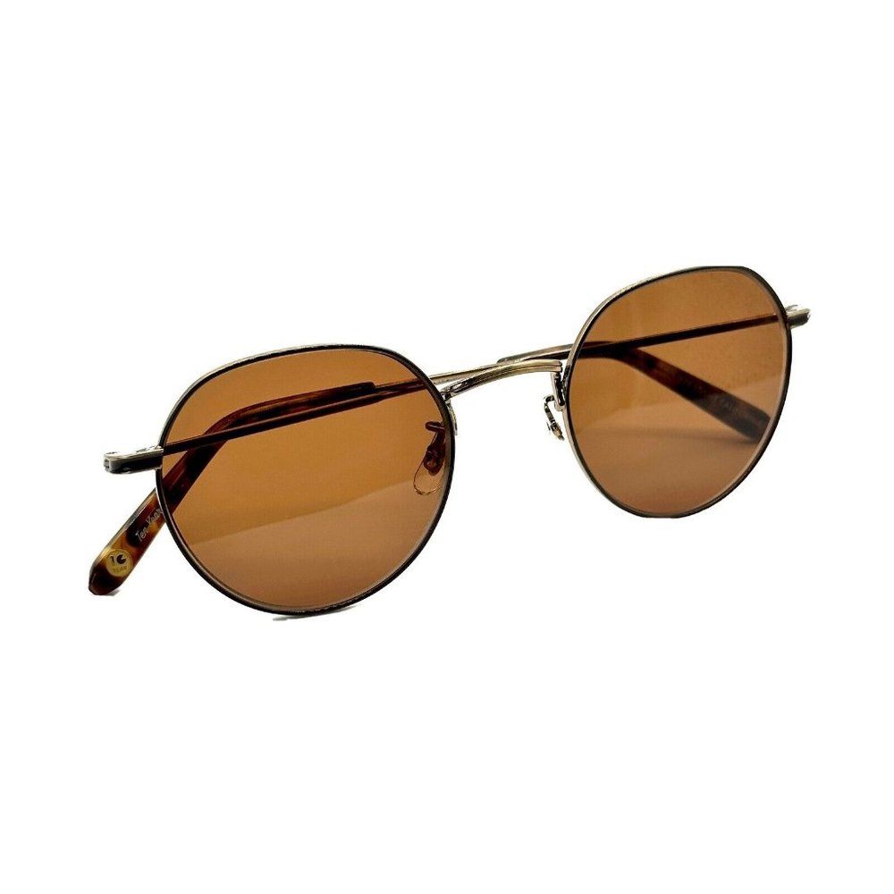Garrett Leight GLCO Robson Brushed Gold-Tort Sunglasses Unisex New